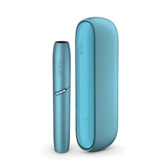 IQOS ORIGINALS DUO Holder und Pocket Charger in der Farbe Turquoise.