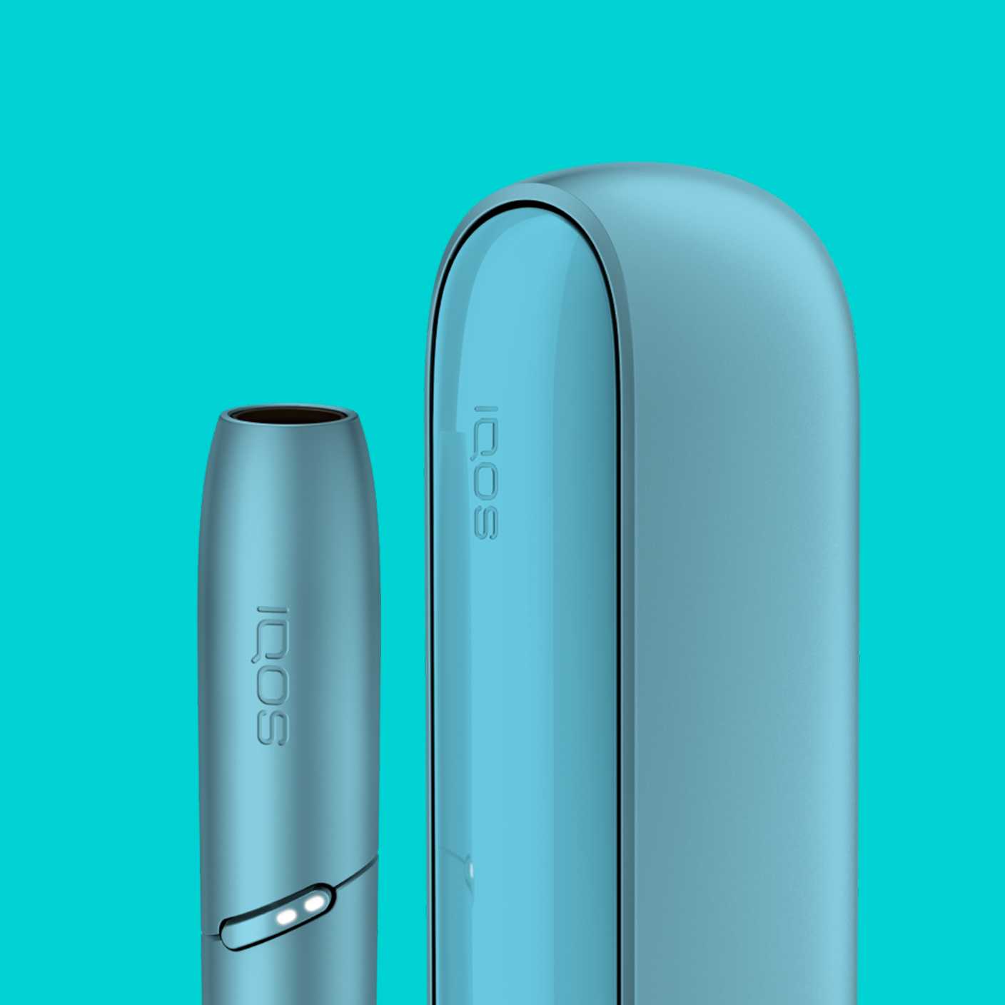 Turquoise IQOS holder and pocket charger